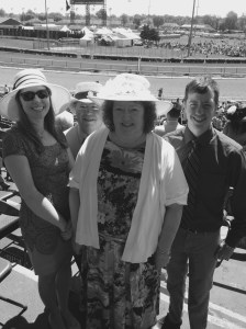 My family at the track for the Kentucky Oaks